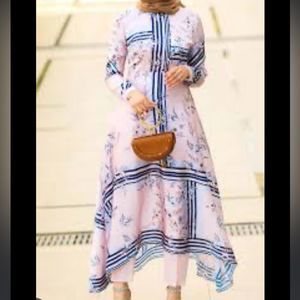 Annah Hariri Satin Floral Dress 12